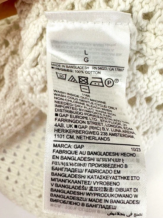 Gap Crotchet Scalloped Short Sleeve Sweater - Picture 4 of 5